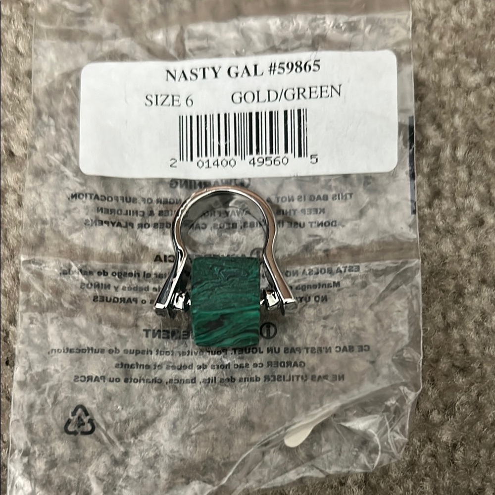 Nasty Gal Gold and Green Key Holder Accessory